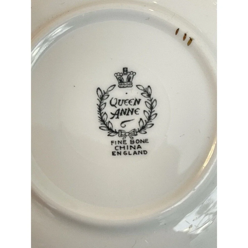 Queen Anne Fine Bone China England Trinket Dish Parakeet Bird 4” Vintage
